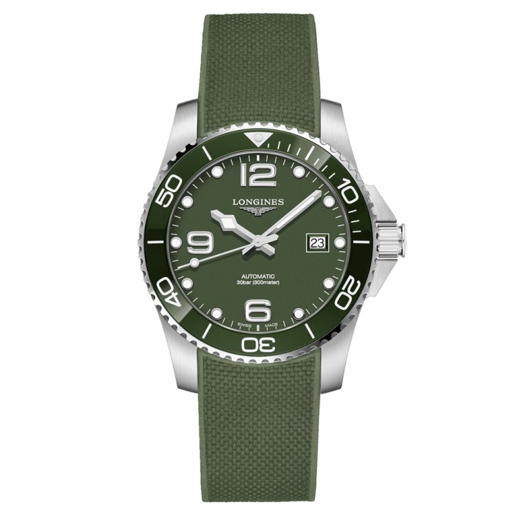 LONGINES HydroConquest Ceramic L3.782.4.06.9 Automatico 43 mm Verde.