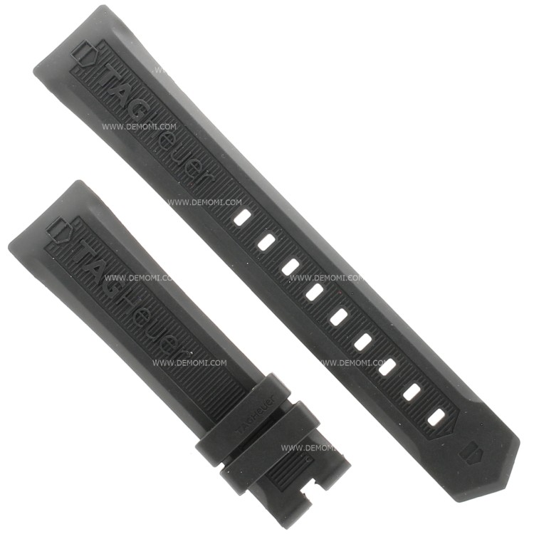 Tag Heuer Cinturino Caucciù FT8010 Nero misure 21/18 mm per Aquaracer