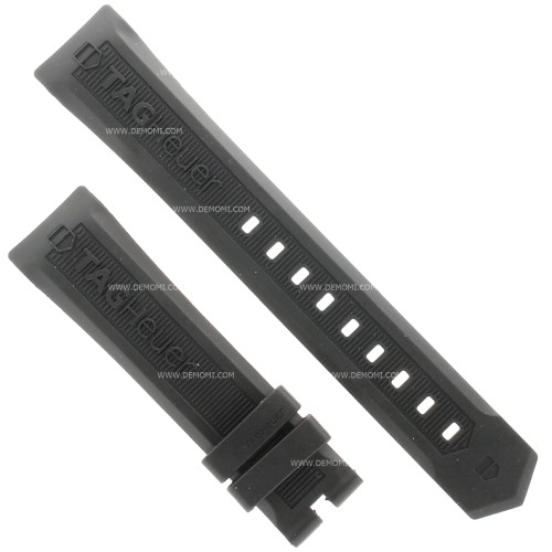 Tag Heuer Cinturino Caucciù FT8010 Nero misure 21/18 mm per Aquaracer