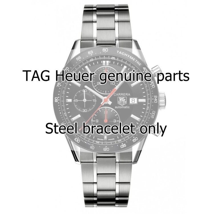 Tag Heuer Bracciale BA0794 acciaio per Carrera cronografo CV2010 e simili, ansa 20mm