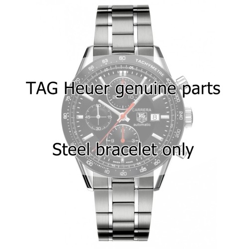 Tag Heuer Bracciale BA0794 acciaio per Carrera cronografo CV2010 e simili, ansa 20mm