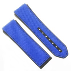 Zenith Cinturino Caucciù Blu 23/22 mm effetto cordura Defy 21 cuciture nere