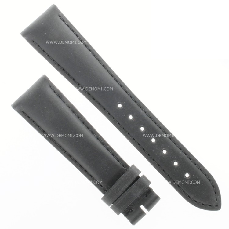 Longines Cinturino Pelle Liscia Opaca Nero 20/16 mm Heritage 
