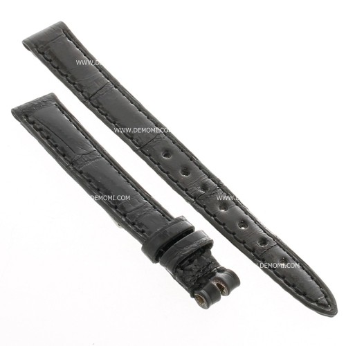 Cinturino Alligatore Nero Lucido 12/10 B30B forma classica