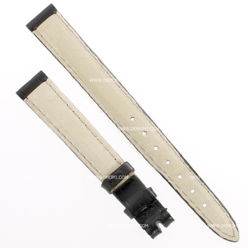 Cinturino Alligatore Nero Lucido 12/10 B30B forma classica