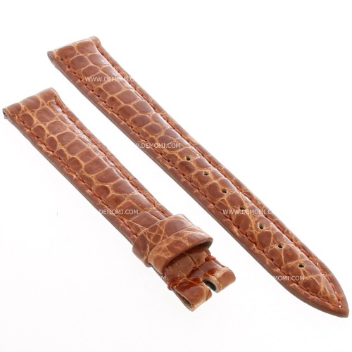Cinturino Alligatore Marrone Gold Lucido 14/12 B30B forma classica