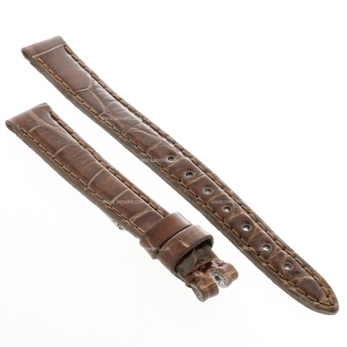 Cinturino Coccodrillo Marrone Testa di Moro Lucido 12/10 mm B30B forma classica