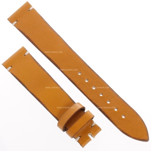 Cinturino Pelle Effetto Vintage Vitello Marrone Miele 18/16 mm B30B classico cucitura chiara