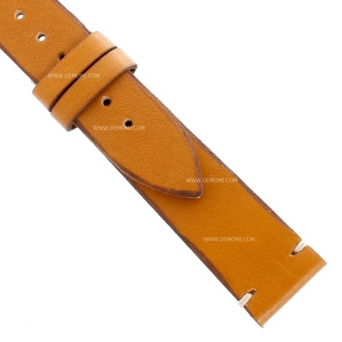 Cinturino Pelle Effetto Vintage Vitello Marrone Miele 18/16 mm B30B classico cucitura chiara