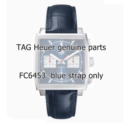 Tag Heuer Cinturino Monaco FC6453 Alligatore Blu 22/18 mm CBL2111 2