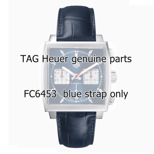 Tag Heuer Cinturino Monaco FC6453 Alligatore Blu 22/18 mm CBL2111