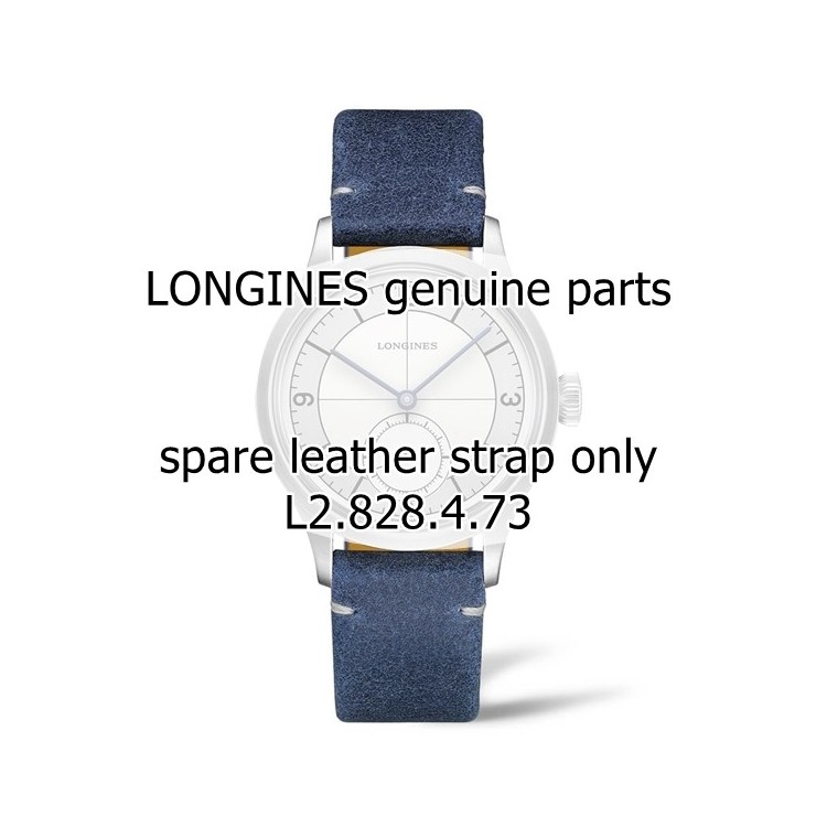 Longines Cinturino Pelle Blu Oily Opaco  19/18 mm L2.828.4.73.2