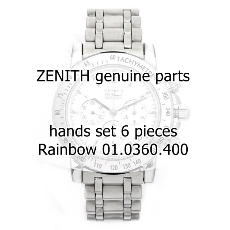 Zenith Lancette set 6 pezzi CATZN per ref 01.0360.410 cronografo Rainbow Acciaio