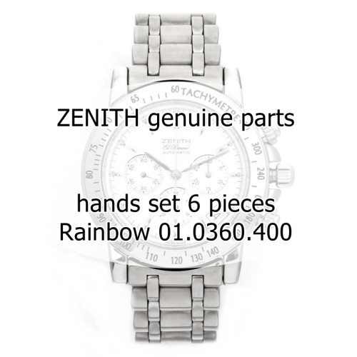 Zenith Lancette set 6 pezzi CATZN per ref 01.0360.410 cronografo Rainbow Acciaio