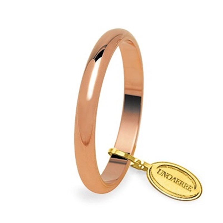 Fede Classica FRANCESINA R da 4 Larghezza 2,8 mm Oro Rosa 18 kt