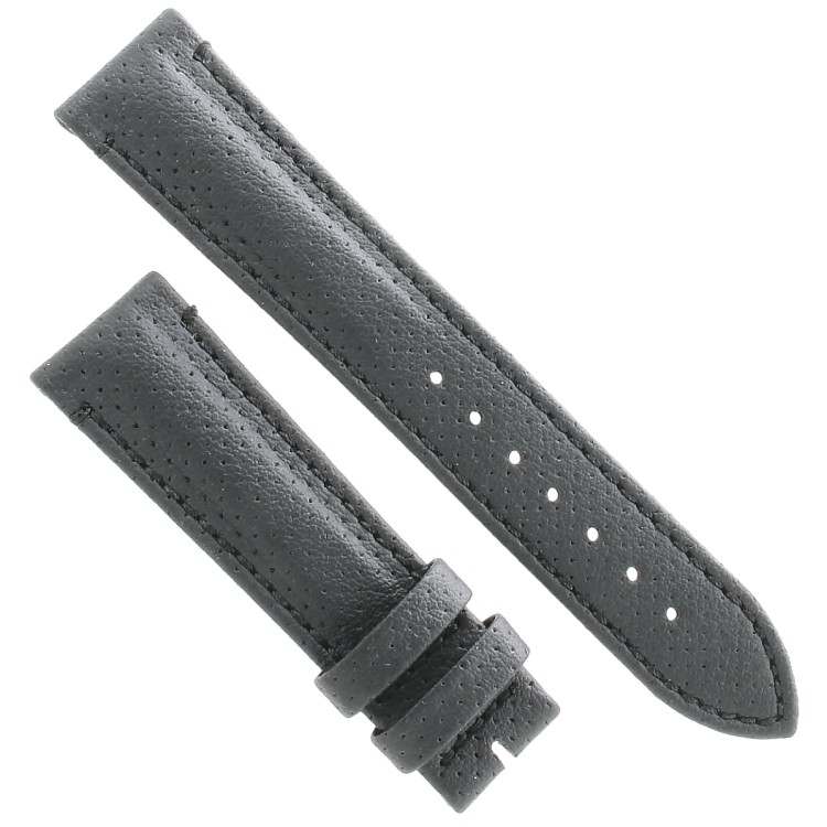 Cinturino Water Resistant Vitello Nero Opaco Microfori 18/16 mm B50N classico