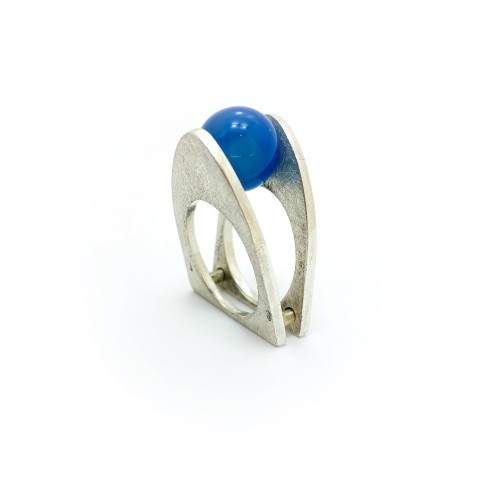 Anello BlackMax Agata sferica MAX15.2