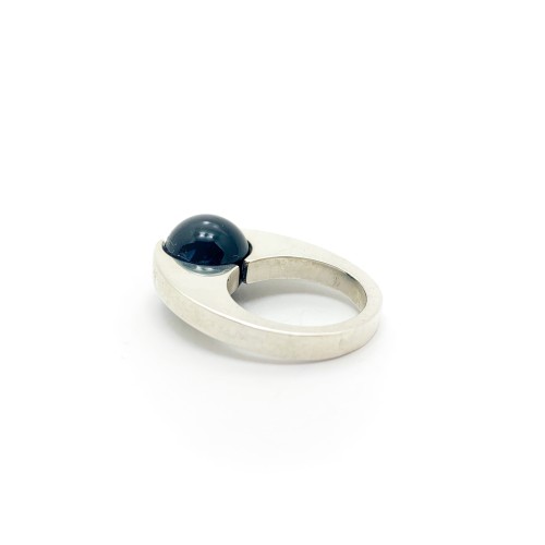 Anello BlackMax Argento Onice sferica MAX21