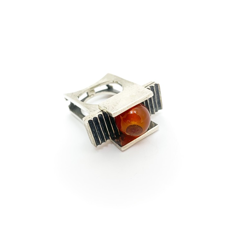 Anello BlackMax Corniola sferica MAX25