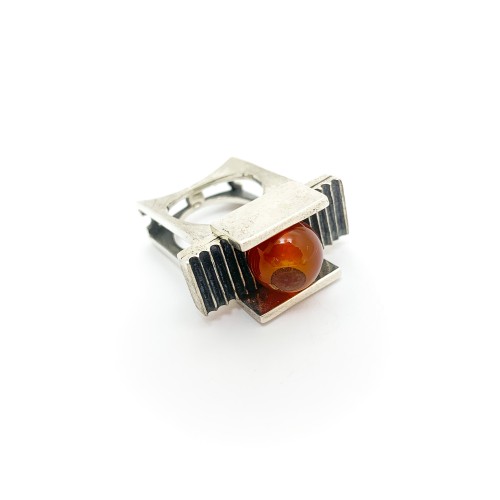 Anello BlackMax Corniola sferica MAX25