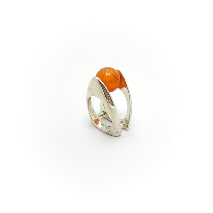 Anello BlackMax Corniola sferica MAX36