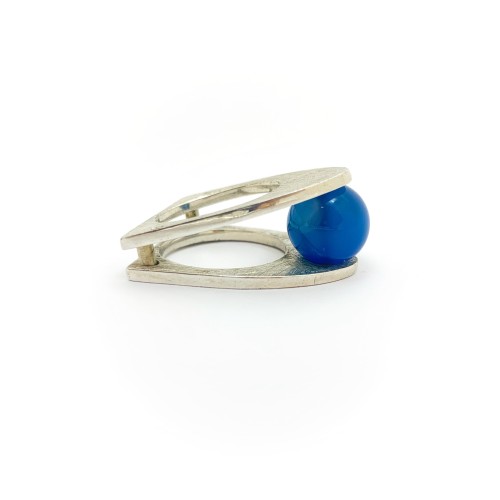 Anello BlackMax Agata sferica MAX15.2