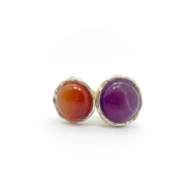 Anello BlackMax Ametista Corniola MAX23.2