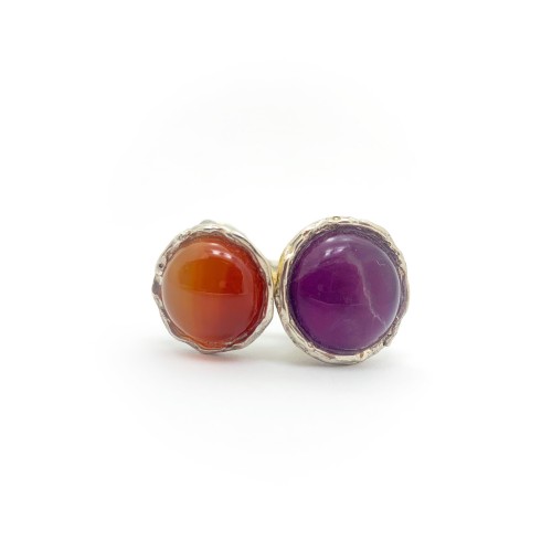 Anello BlackMax Ametista Corniola MAX23.2