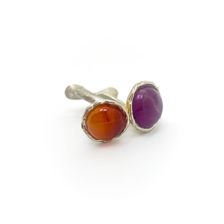 Anello BlackMax Ametista Corniola MAX23.2