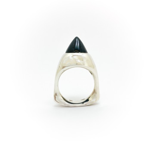 Anello BlackMax Argento 925 Onice a cono MAX27.1
