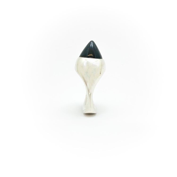 Anello BlackMax Argento 925 Onice a cono MAX27.1