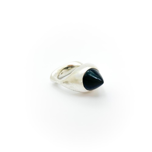 Anello BlackMax Argento 925 Onice a cono MAX27.1