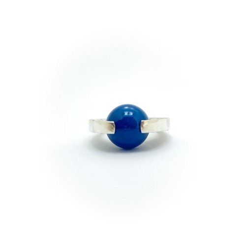 Anello BlackMax Argento Agata sferica MAX30