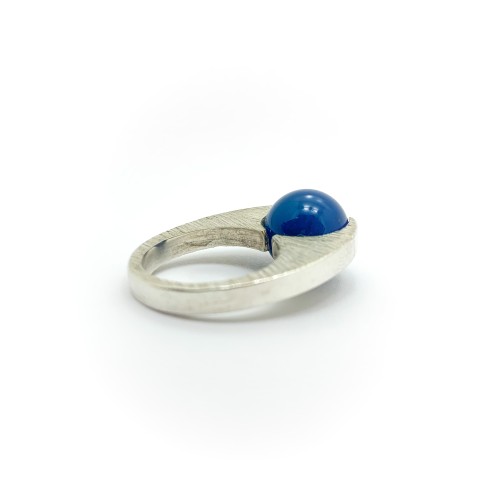 Anello BlackMax Argento Agata sferica MAX30