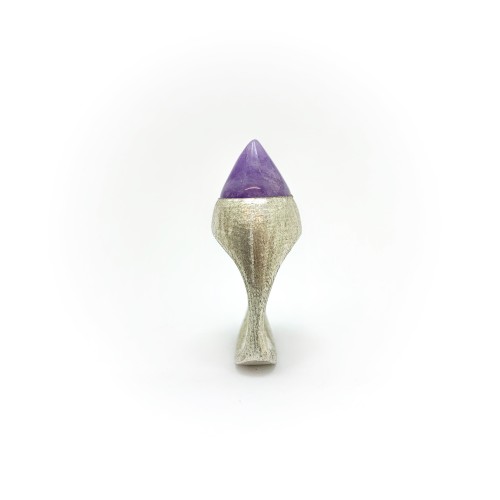 Anello BlackMax Argento Ametista a cono MAX27.2