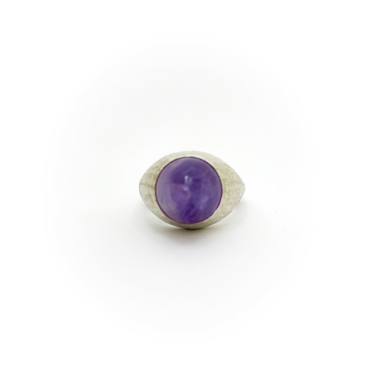 Anello BlackMax Argento Ametista a cono MAX27.2