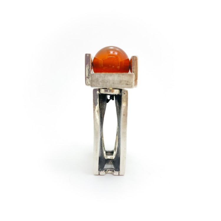 Anello BlackMax Corniola sferica MAX25