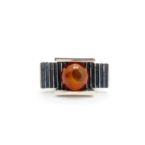 Anello BlackMax Corniola sferica MAX25