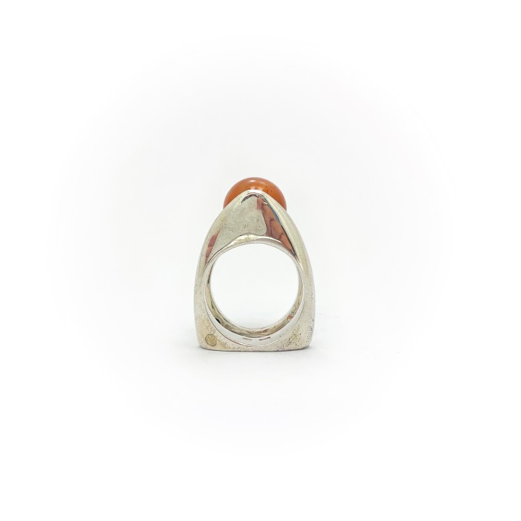 Anello BlackMax Corniola sferica MAX36