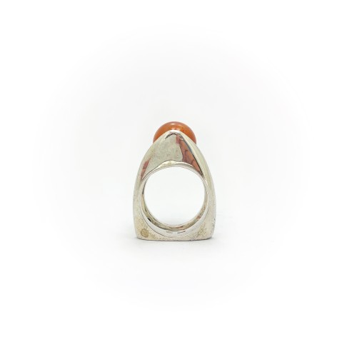 Anello BlackMax Corniola sferica MAX36