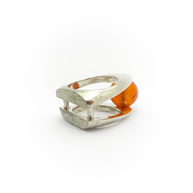 Anello BlackMax Corniola sferica MAX36