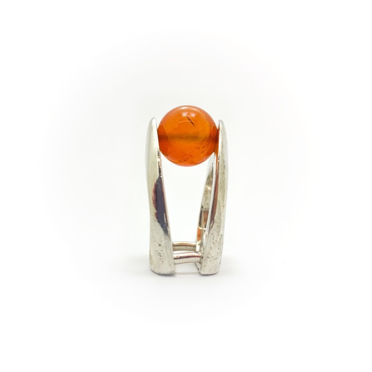 Anello BlackMax Corniola sferica MAX36