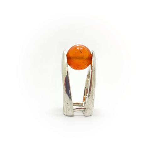 Anello BlackMax Corniola sferica MAX36