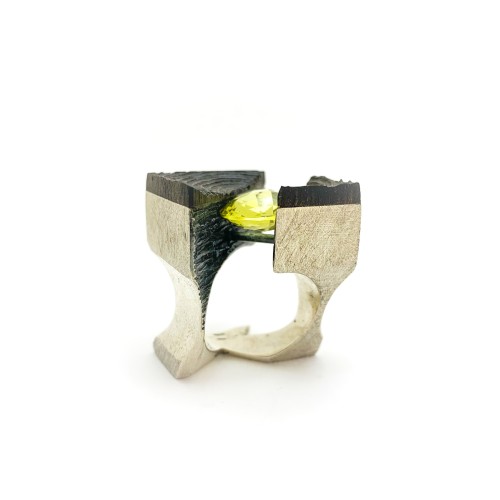 Anello BlackMax Ebano Qarzo Citrino Giallo MAX1.1