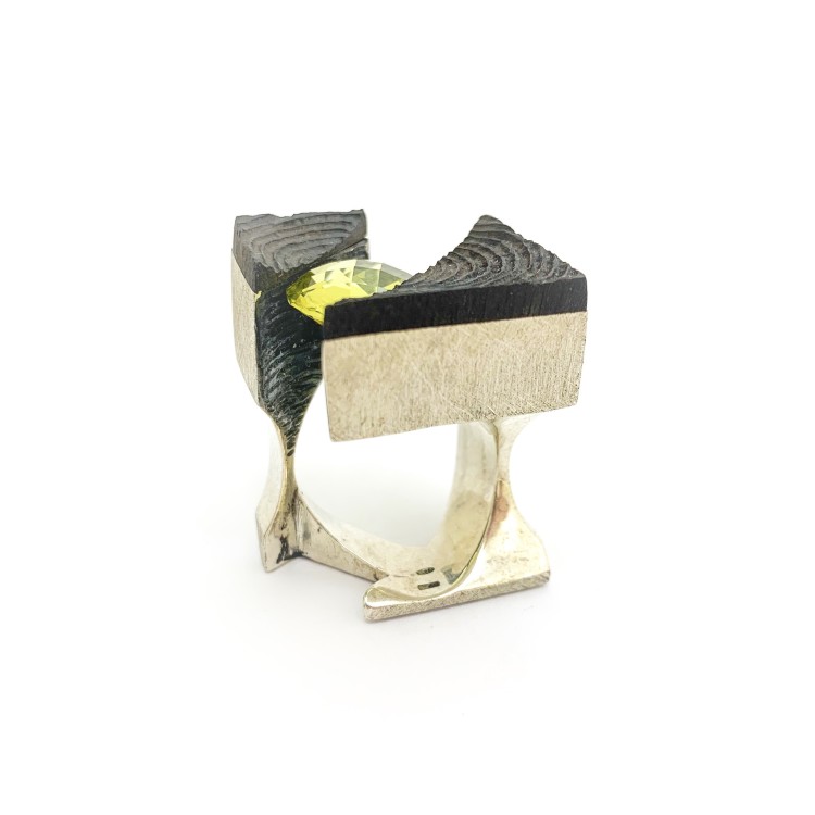 Anello BlackMax Ebano Qarzo Citrino Giallo MAX1.1