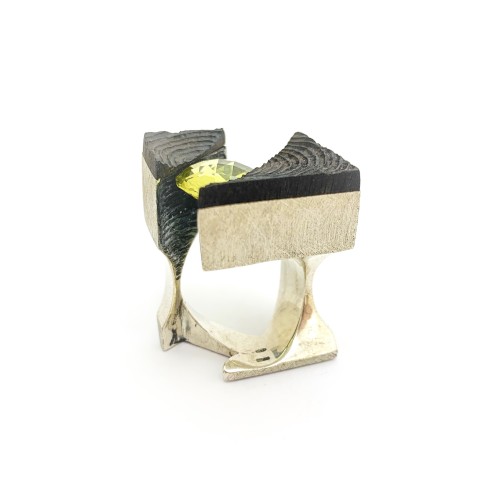 Anello BlackMax Ebano Qarzo Citrino Giallo MAX1.1