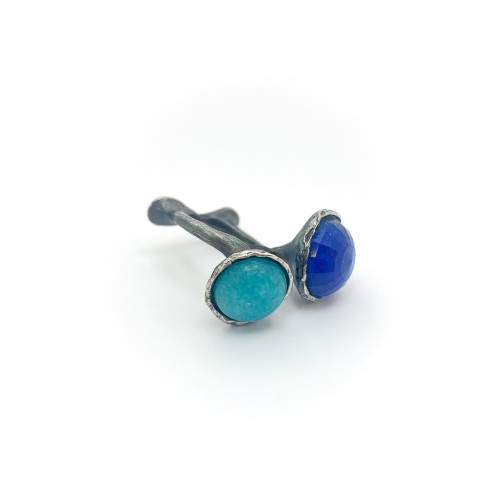 Anello BlackMax Lapislazzulo Fluorite MAX23.1