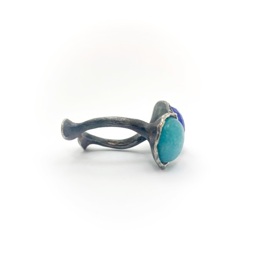 Anello BlackMax Lapislazzulo Fluorite MAX23.1