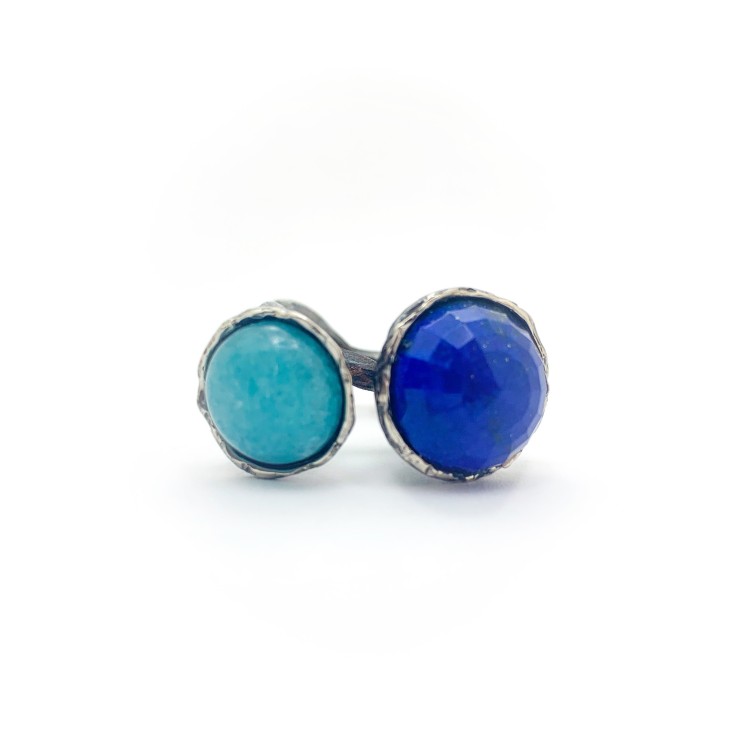 Anello BlackMax Lapislazzulo Fluorite MAX23.1