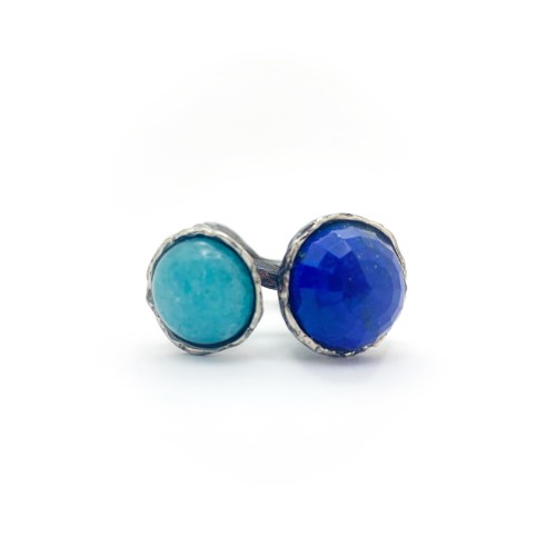 Anello BlackMax Lapislazzulo Fluorite MAX23.1